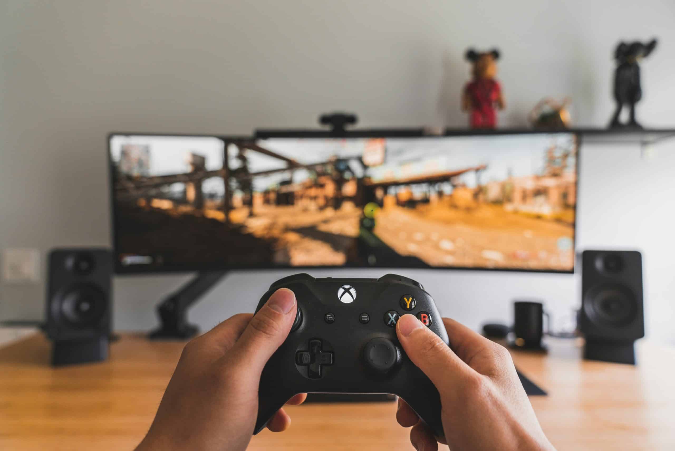 Parallax scrolling website video game