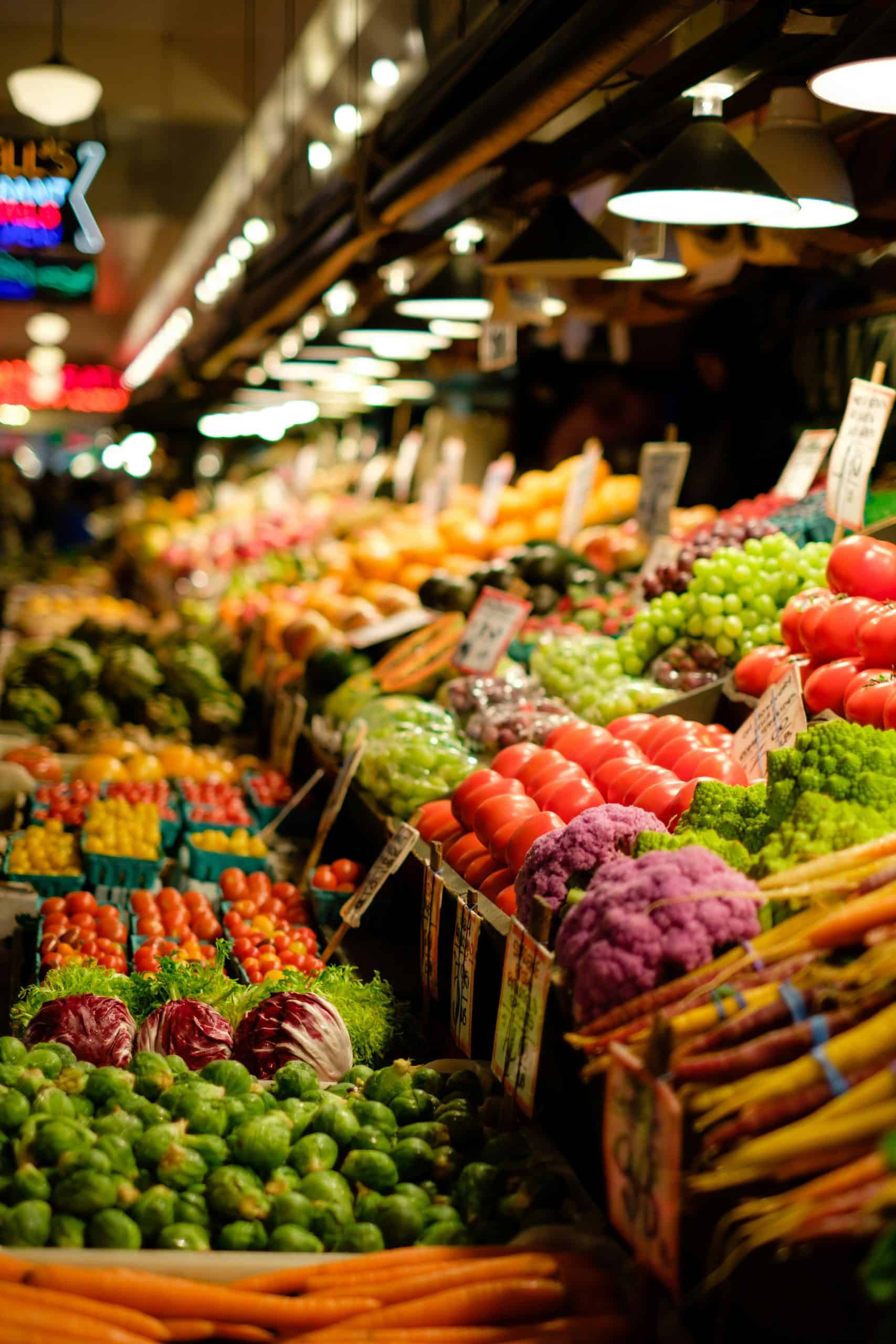 Bustling local market stall, representing the kind of small business that benefits from local SEO