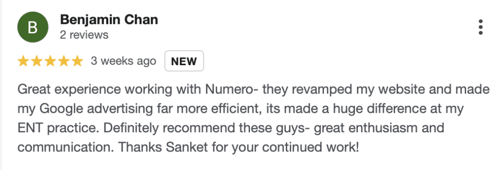 Dr Benjamin Chan website review