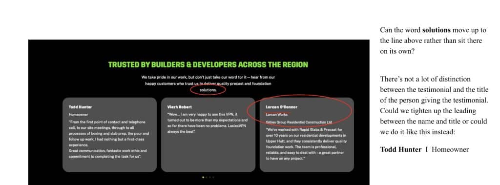 Rapid slabs feedback 2